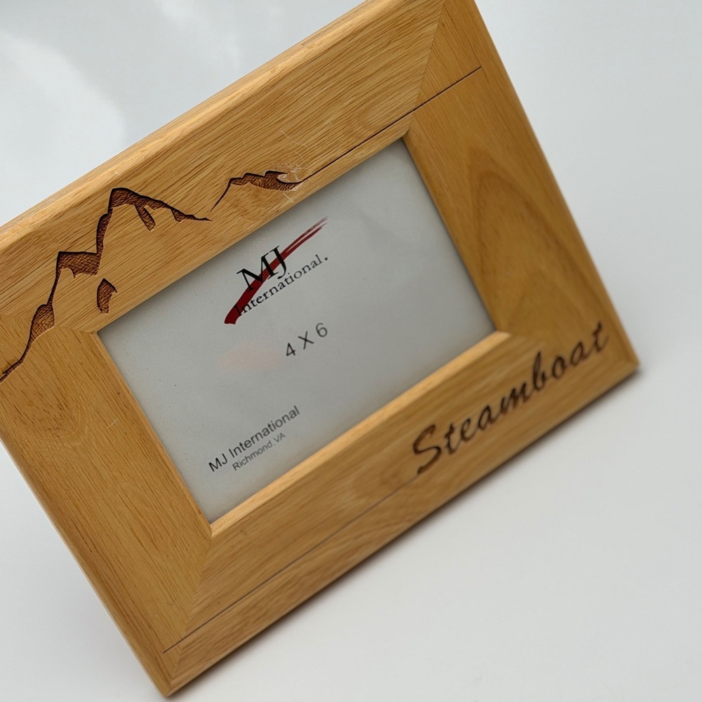 Prairie Rose Steamboat Colorado Wood Picture Frame 4x6 Mountain Engraved Rustic